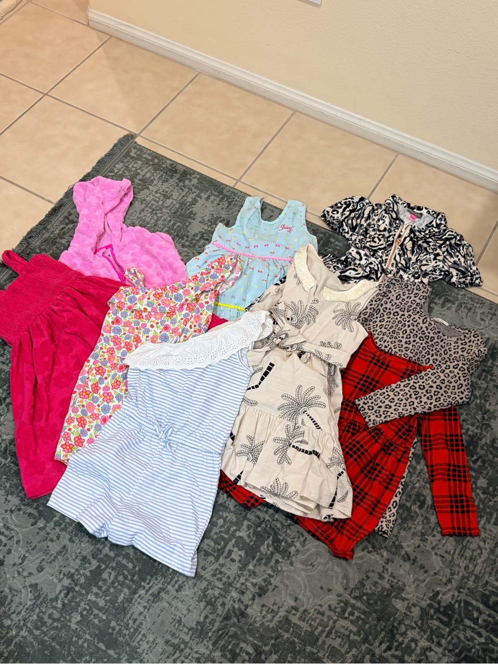 3T-5 Girls 9PC Varied Dress Bundle